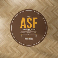 Thumbnail for Astrakhan Narimanovo Boris M. Kustodiev International Airport (ASF) Carpets - Carpet Round - ID Tag + Name - Brown V2