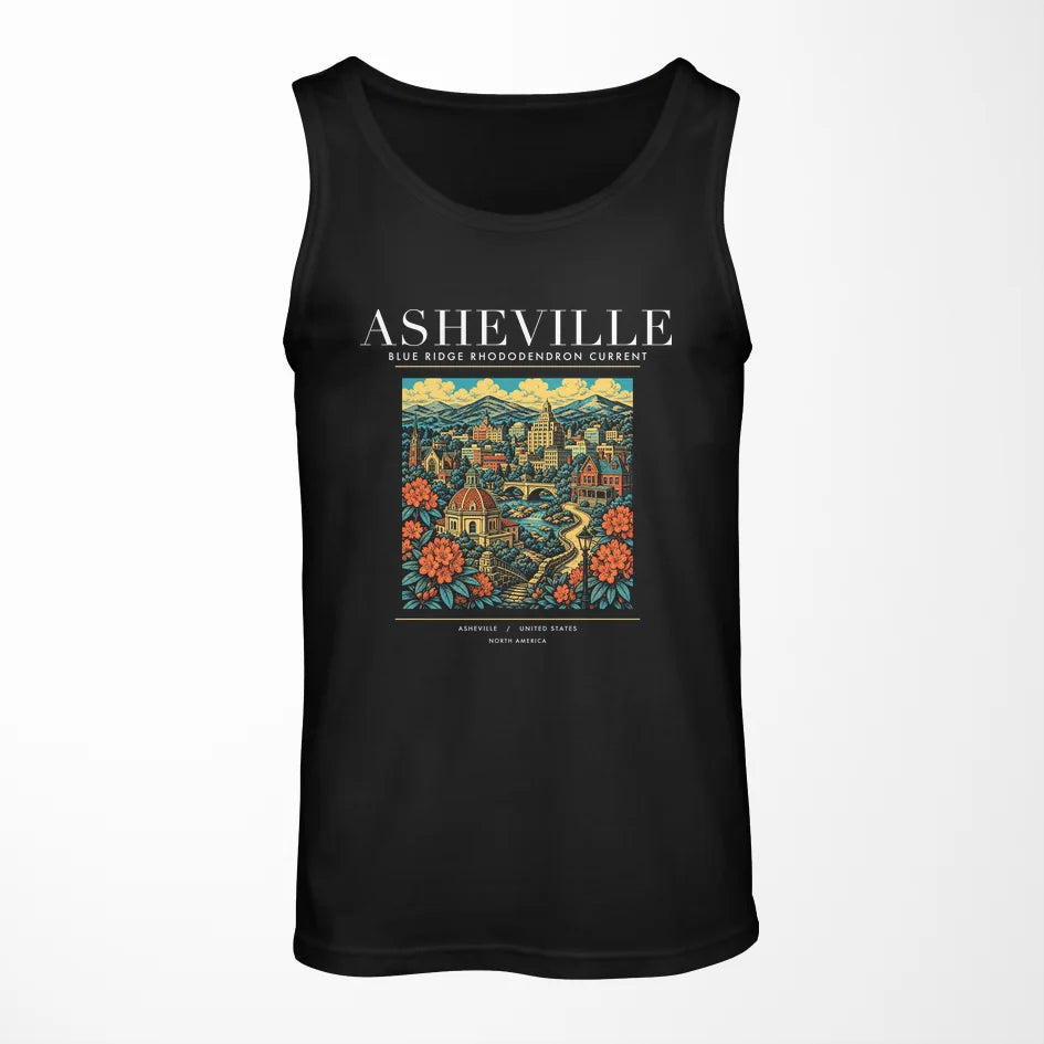 ASHEVILLE - Poster - Tank Top - Black