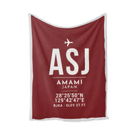 Thumbnail for Amami Airport (ASJ) Bedding Sets & Blankets - Blanket - ID Tag - Dark Red