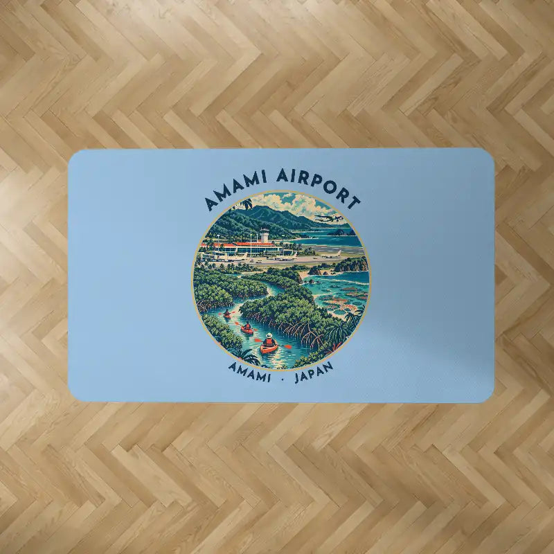Amami Airport (ASJ) Carpets - Carpet Rectangle - Badge - Light Blue V2