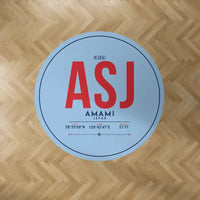 Thumbnail for Amami Airport (ASJ) Carpets - Carpet Round - ID Tag - Light Blue V2