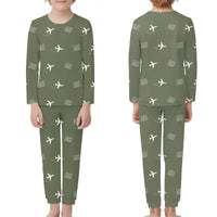 Thumbnail for Amami Airport (ASJ) Pajamas - Children Pajamas - Green Army
