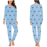 Thumbnail for Amami Airport (ASJ) Pajamas - Women Pajamas - Light Blue