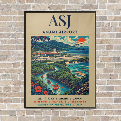 ASJ - Poster - Canvas Framed - Beige