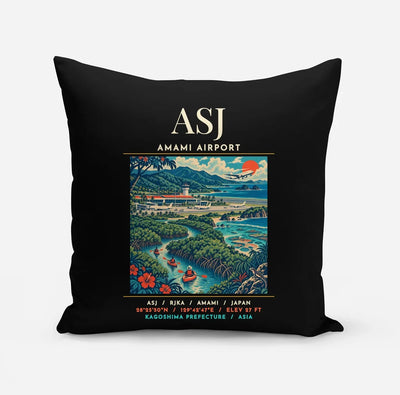 ASJ - Poster - Pillow - Black
