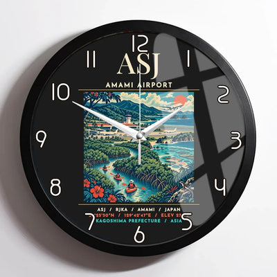 ASJ - Poster - Wall Clock Framed - Black