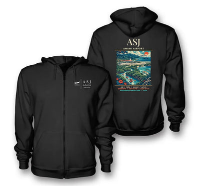 ASJ - Poster - Zipped Hoodie - Black