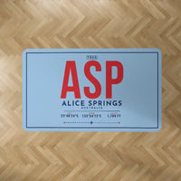 Thumbnail for Alice Springs Airport (ASP) Carpets - Carpet Rectangle - ID Tag - Light Blue V2
