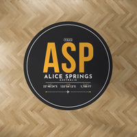 Thumbnail for Alice Springs Airport (ASP) Carpets - Carpet Round - ID Tag - Black V2