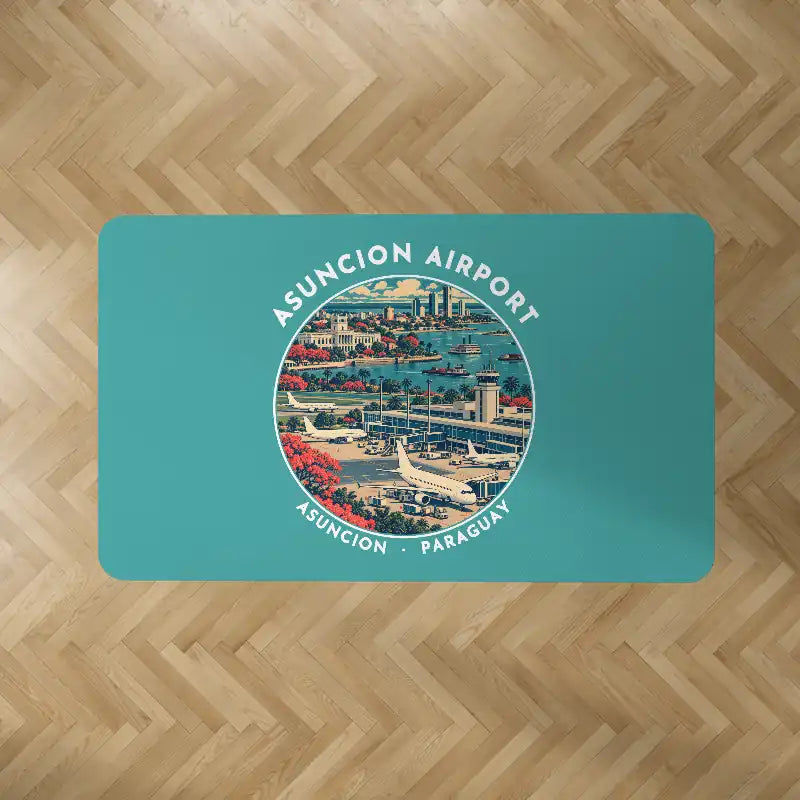 Silvio Pettirossi International Airport (ASU) Carpets - Carpet Rectangle - Badge - Turquoise V2
