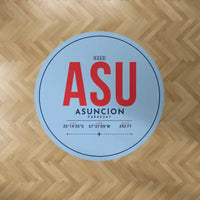 Thumbnail for Silvio Pettirossi International Airport (ASU) Carpets - Carpet Round - ID Tag - Light Blue V2
