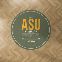 Thumbnail for Silvio Pettirossi International Airport (ASU) Carpets - Carpet Round - ID Tag + Name - Green Army V2