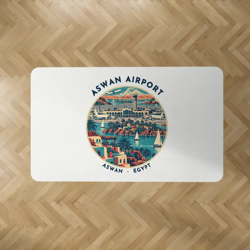 Aswan International Airport (ASW) Carpets - Carpet Rectangle - Badge - White V2