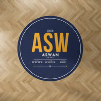 Thumbnail for Aswan International Airport (ASW) Carpets - Carpet Round - ID Tag - Dark Blue V2