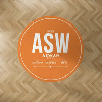 Thumbnail for Aswan International Airport (ASW) Carpets - Carpet Round - ID Tag - Orange V2