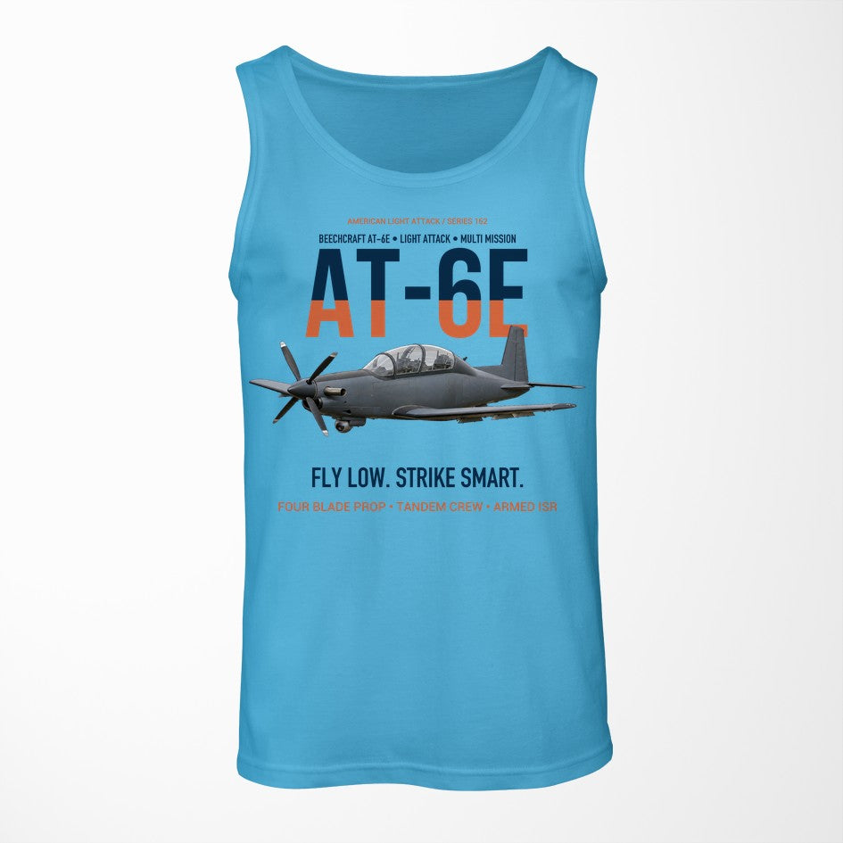 AT-6E Wolverine Light Attack design on sky blue tank top