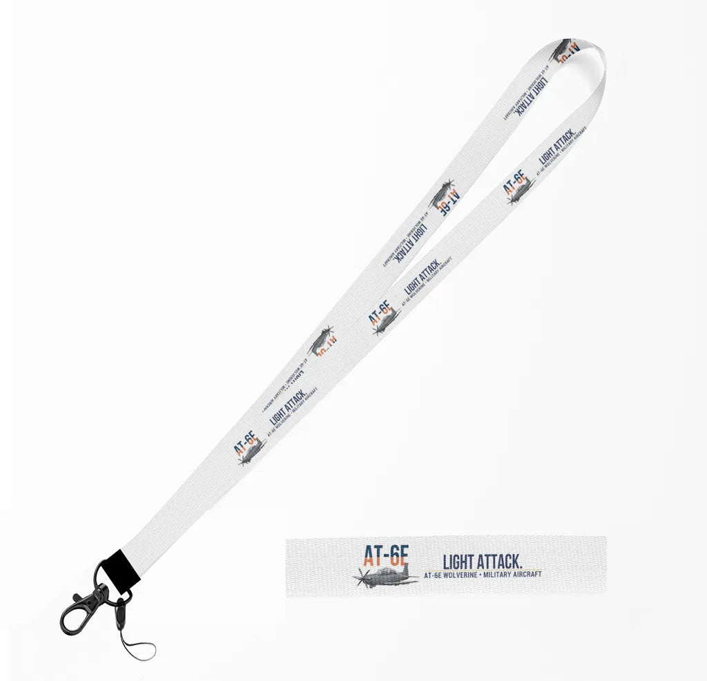 AT-6E Wolverine lanyard - white