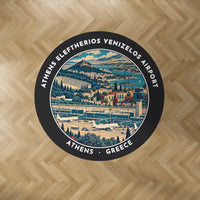 Thumbnail for Athens International Eleftherios Venizelos Airport (ATH) Carpets - Carpet Round - Badge - Black V2