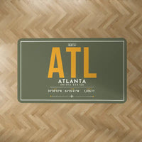 Thumbnail for Atlanta Hartsfield-Jackson International Airport (ATL) Carpets - Carpet Rectangle - ID Tag - Green Army V2