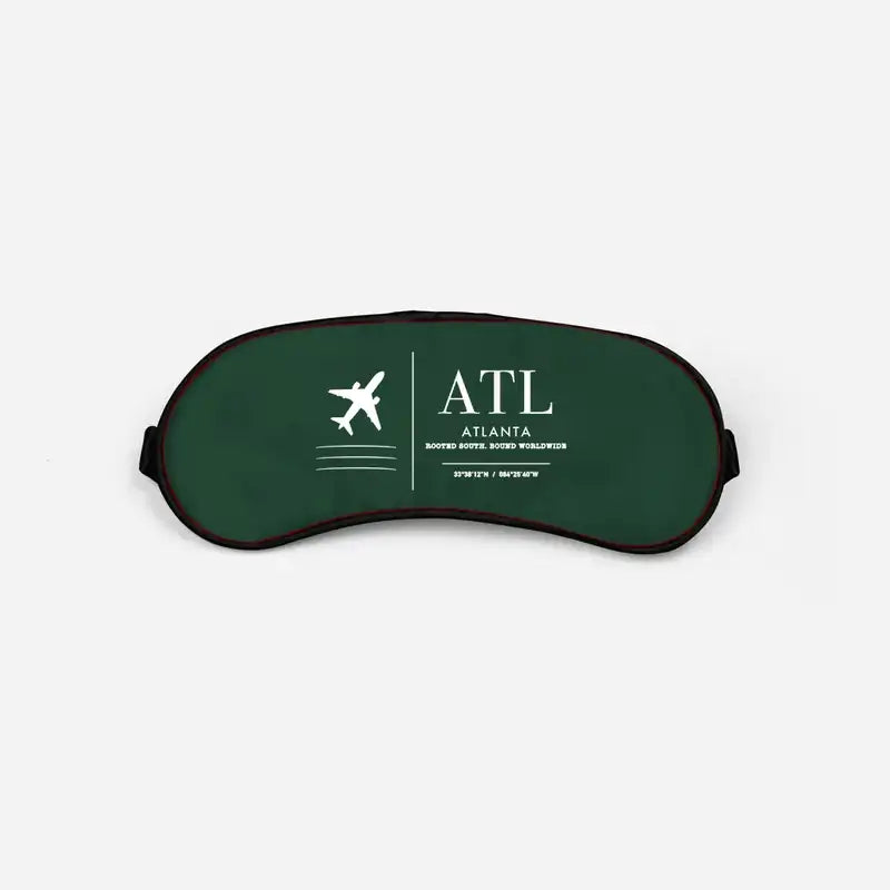 Atlanta Hartsfield-Jackson International Airport (ATL) Sleep Masks - Sleep Mask - Front - Dark Green