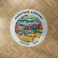 Thumbnail for Sri Guru Ram Dass Jee International Airport Amritsar (ATQ) Carpets - Carpet Round - Badge - Light Gray V2