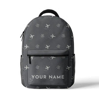 Thumbnail for ATR 42-300 - 3D Backpack - 3D Pattern + Name - Gray