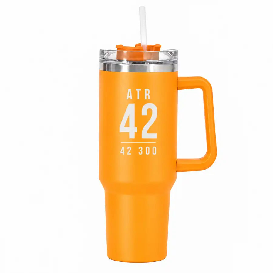 ATR 42-300 - 40oz Car Mug - Tag - Orange