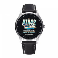Thumbnail for ATR 42-300 - Cartoon + Name - Leather Strap - Black Leather Strap