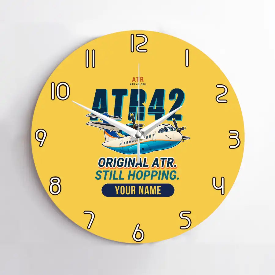 ATR 42-300 - Cartoon + Name - No Frame - Yellow