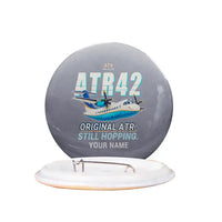 Thumbnail for ATR 42-300 - Cartoon + Name - Pin - Gray