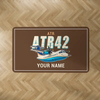 Thumbnail for ATR 42-300 - Cartoon + Name - Rectangle Carpet - Brown