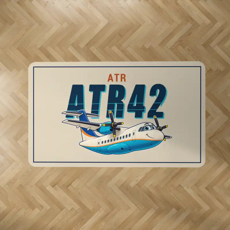 ATR 42-300 - Cartoon - Rectangle Carpet - Beige