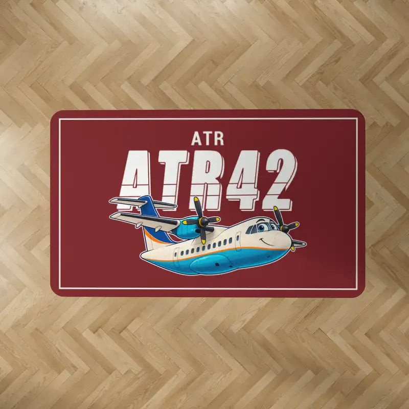 ATR 42-300 - Cartoon - Rectangle Carpet - Dark Red