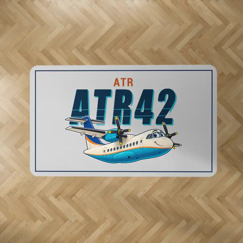 ATR 42-300 - Cartoon - Rectangle Carpet - Light Gray