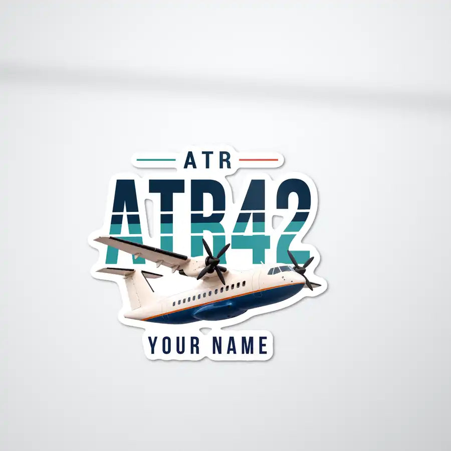 ATR 42-300 - Original Die-Cut + Name - Die-Cut - White Car
