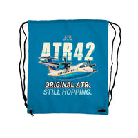Thumbnail for ATR 42-300 - Drawstring Bag - Cartoon - Light Blue