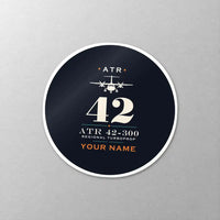 Thumbnail for ATR 42-300 - Heritage + Name - Circle Sticker - Close-up