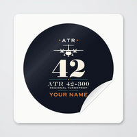 Thumbnail for ATR 42-300 - Heritage + Name - Circle Sticker - Peel