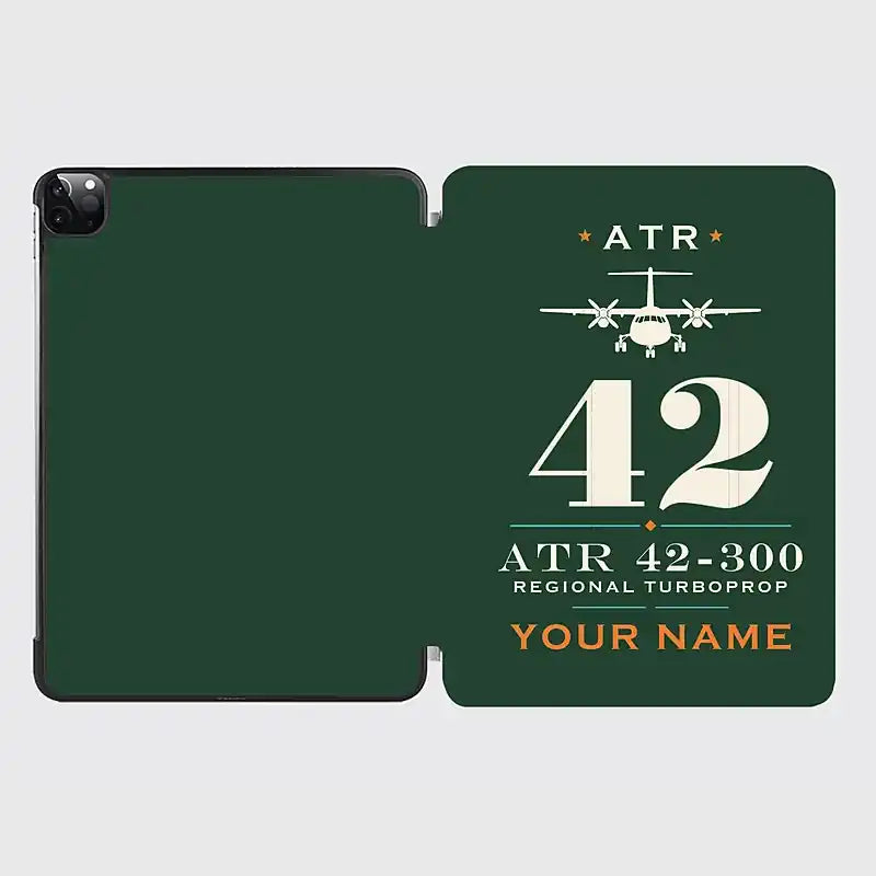 ATR 42-300 - Heritage + Name - iPad Case - Dark Green