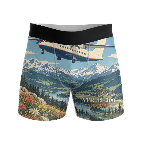 ATR 42-300 - Men Boxers - 3D + Name - Full Print