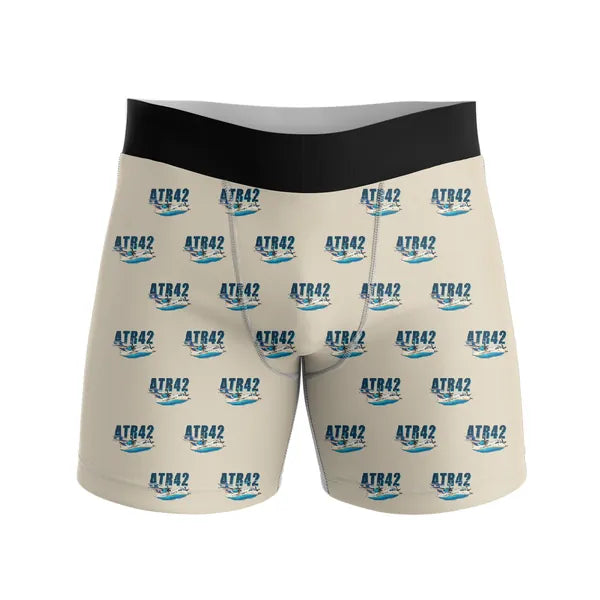 ATR 42-300 - Men Boxers - Cartoon Pattern - Beige