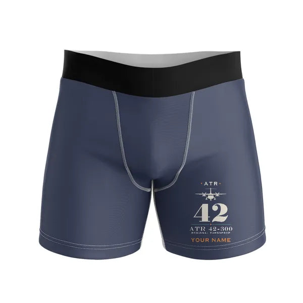 ATR 42-300 - Men Boxers - Heritage + Name - Navy Blue