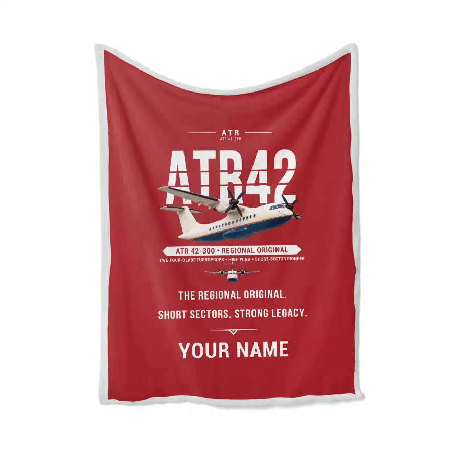 ATR 42-300 - Original + Name - Blanket - Red