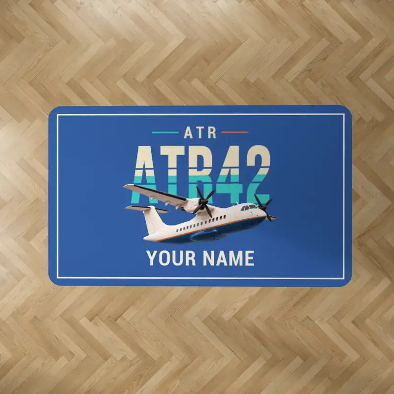 ATR 42-300 - Original + Name - Rectangle Carpet - Blue