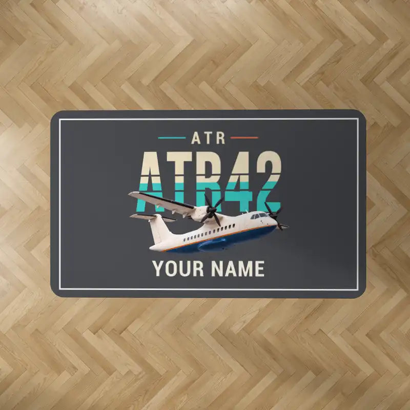 ATR 42-300 - Original + Name - Rectangle Carpet - Dark Gray