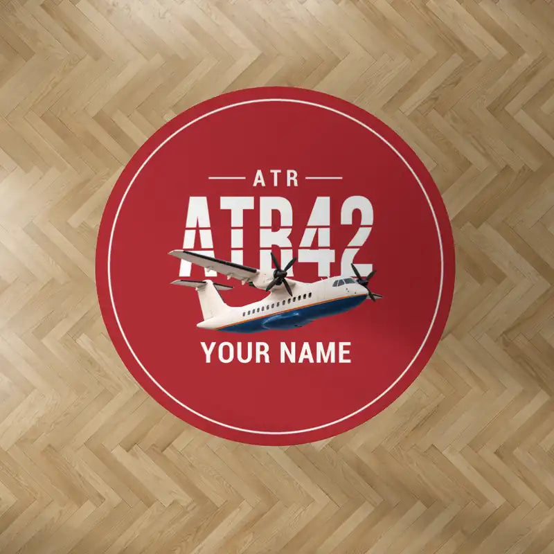 ATR 42-300 - Original + Name - Round Carpet - Red