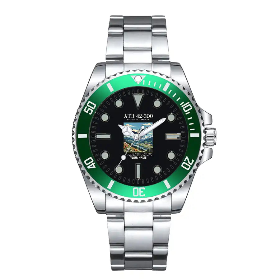 ATR 42-300 - Poster + Name - Premium Diver - Green