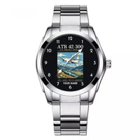 Thumbnail for ATR 42-300 - Poster + Name - Stainless Steel Band - For Men