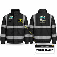 Thumbnail for ATR 42-300 Reflective Winter Jackets - Original + Name - Black