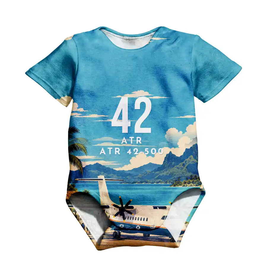ATR 42-500 3D All-Over Print Clothing - Baby Bodysuit - 3D